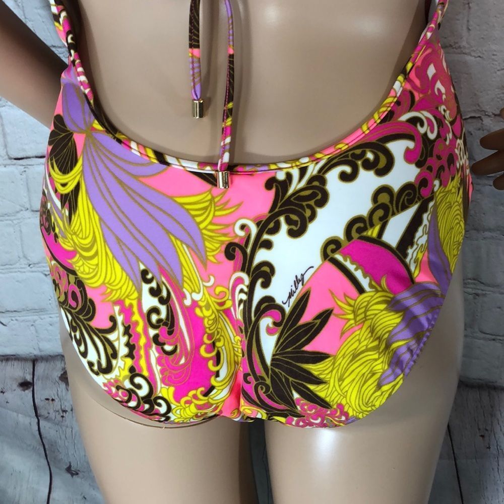 Milly Cabana Acapulco Plunge Maillot Swimsuit - Picture 9 of 16